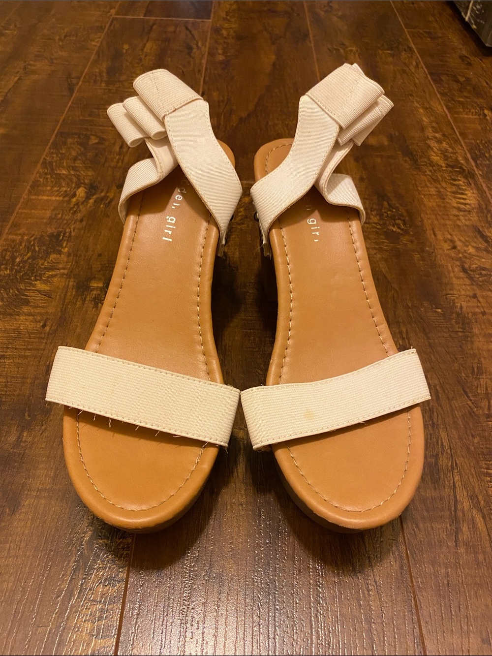 Madden Girl Cream Strap Sandals
